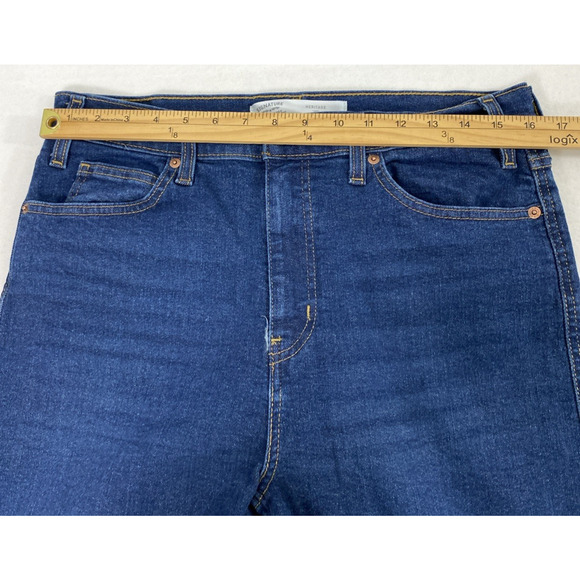 Levis Signature Jeans‎ Womens Size 12 High Rise Skinny Raw Hem Destroyed Denim - Picture 7 of 13